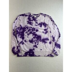 On Cloud Running Men's XL Purple Tie Dye Crew Neck Pullover Sweatshirt Sweater